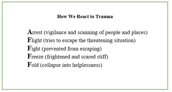 how we react to trauma